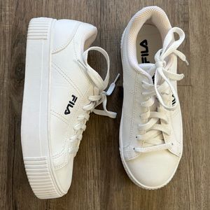 Fila White Platform Sneakers Size 6.5